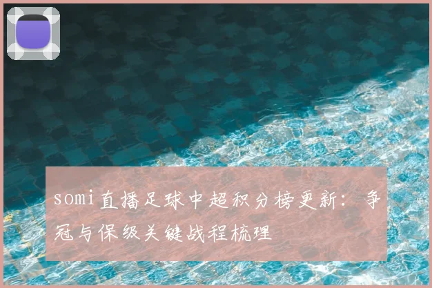 somi直播足球中超积分榜更新：争冠与保级关键战程梳理